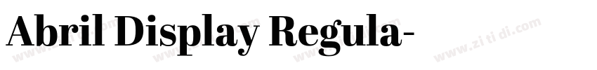Abril Display Regula字体转换